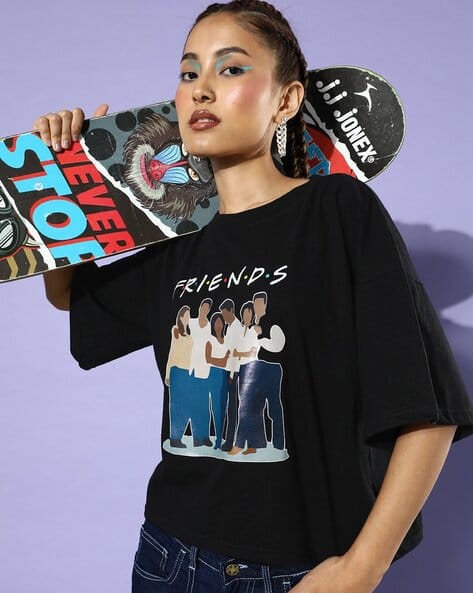 Friends Print Crew-Neck T-Shirt