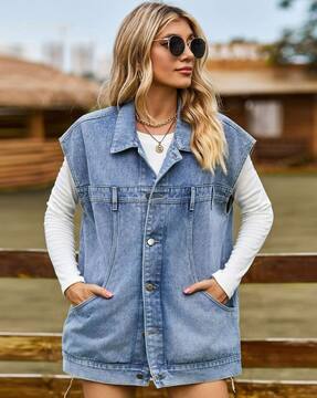 アメリ　VINTAGE VEST LAYERED DENIM JACKET アメリ VINTAGE VEST LAYERED DENIM JACKET アメリVINTAGE VEST