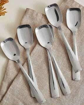 home centre Set of 6 Stainless Steel Ice Cream Spoons-picture-27