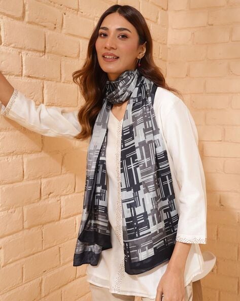 Women Geometric Print Stole Price in India