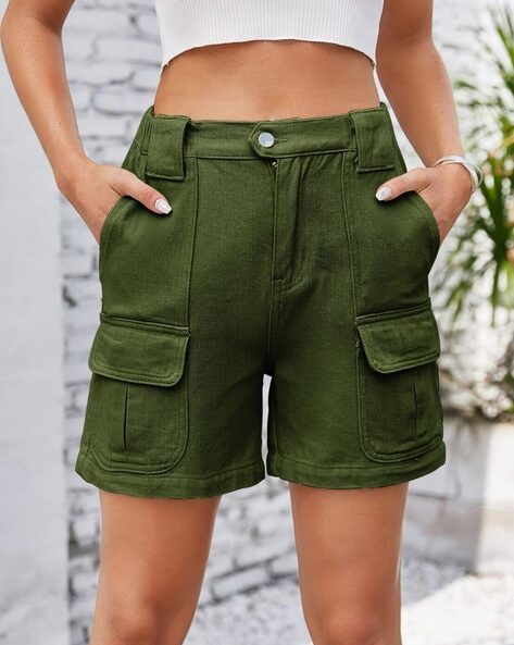 Cargo shorts olive best sale