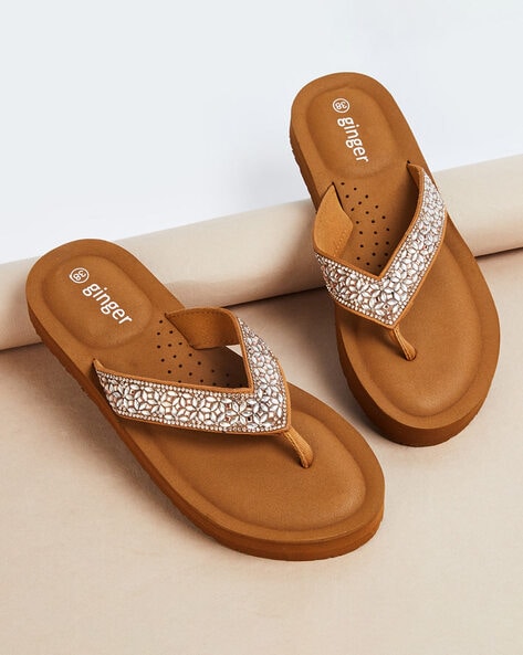 Women Open Toe T Strap Flip Flops