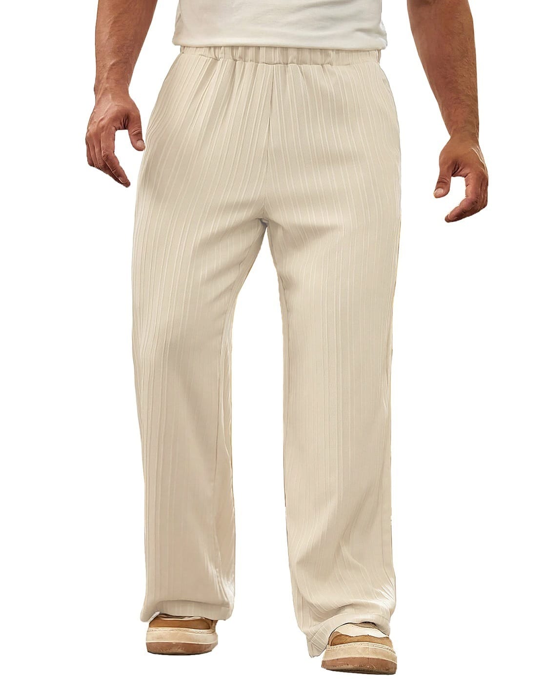 Men Relaxed Fit Pants with Insert Pockets