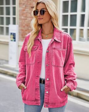 Buy Pink Jackets & Coats for Women by OH RARE Online | Ajio.com