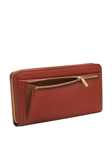 Rfid Blocking Fossil Logan Leather Flap Clutch Wallet Fossil