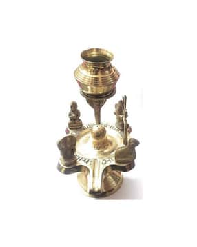 Brass Shiva Lingam & Sampoorna Parivar Naag with Pouring Lota Showpiece