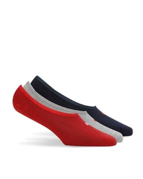 Pack of 3 Brand-Knit No-Show Socks