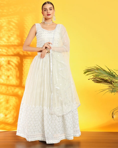 Buy White Lehenga Choli Sets for Women by CHHABRA 555 Online | Ajio.com