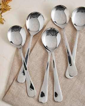 home centre Set of 6 Stainless Steel Soup Spoons-picture-42