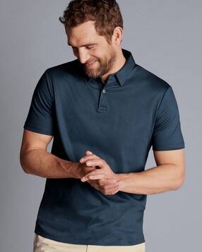 charles tyrwhitt Men Slim Fit Cotton Polo T-Shirt-picture-0