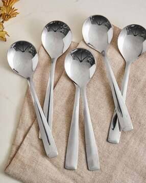home centre Set of 6 Stainless Steel Soup Spoons-picture-19