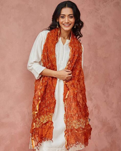 Women Block Print Dupatta Price in India