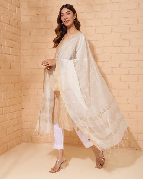 Women Dupatta with Tassels Price in India