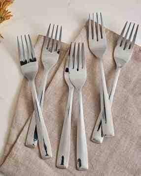 home centre Set of 6 Silver-Plated Forks-picture-40