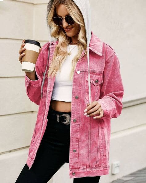 Buy Pink Jackets & Coats for Women by OH RARE Online | Ajio.com