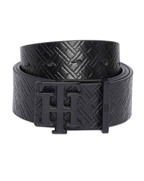TOMMY HILFIGER Leather Reversible Belt with Buckle Closure