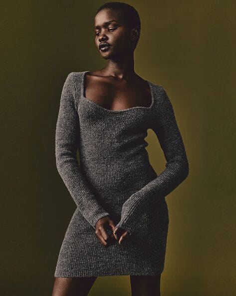 Buy H&M Women Rib-Knit Bodycon Dress Online | Ajio.com