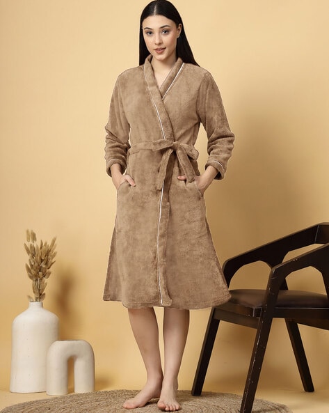 Ladies cotton bathrobe hotsell