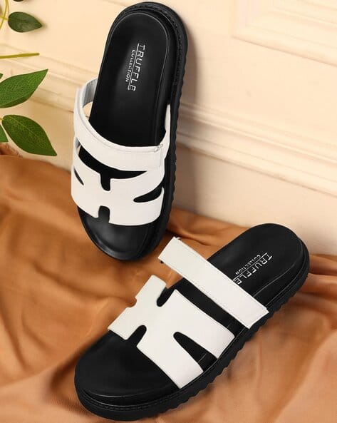 Slides Slippers With Cloth Straps Buy White Flip Flop Slippers For