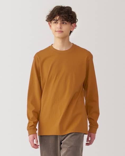 Buy Mustard Yellow Tshirts for Men by MUJI Online | Ajio.com