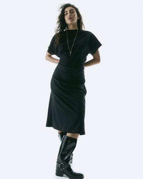 Buy H&M Women Smocked-Waist Jersey Dress Online | Ajio.com