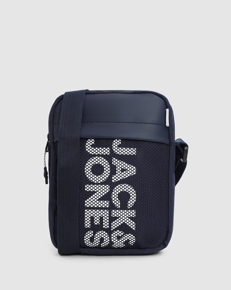 Men Logo Embossed Shoulder Bag