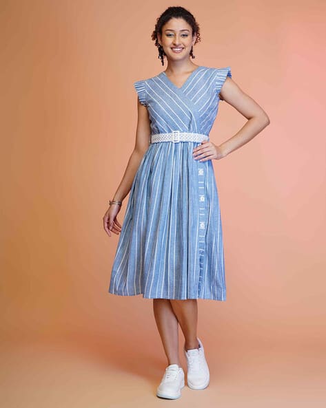 fit and flare striped dress Bridesmaid Dress Silver Melody Elegant Bateau Chiffon Bridesmaid Dress main image 0
