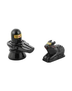navyaksh Marble Shivling Nandi Showpiece-picture-21