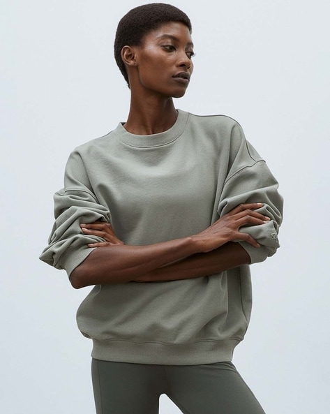 Khaki womens sweatshirt sale