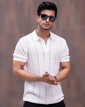 maniac Men Slim Fit Polo T-Shirt with Short Sleeves-picture-43