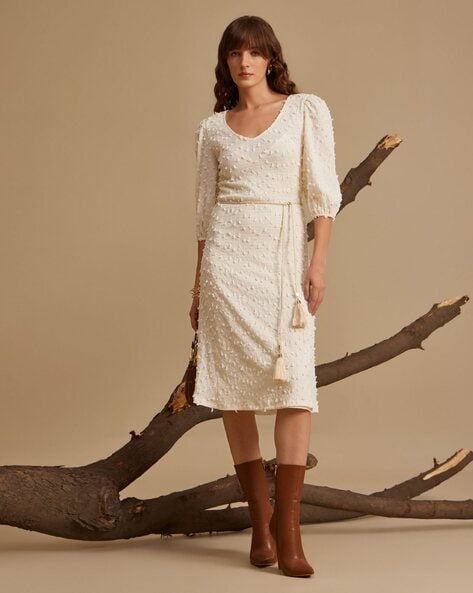 Buy Off white Dresses for Women by Kazo Online Ajio