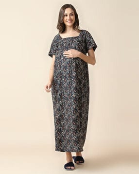 momtobe Women Printed Square-Neck Nightie-picture-44