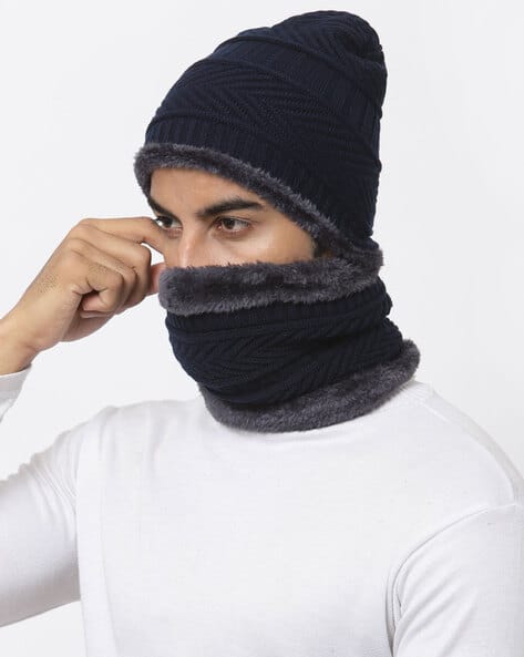 Buy Indie Picks Winter Acrylic Muffler Cap Be Online | Ajio.com