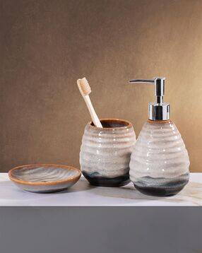 Printed Ceramic Bathroom Accessories Set