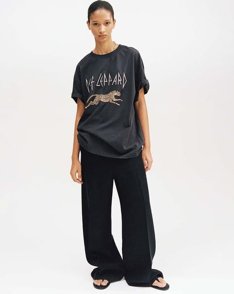 H&m Mesh T Shirt Oversized Fit Printed Mesh T-shirt White/22