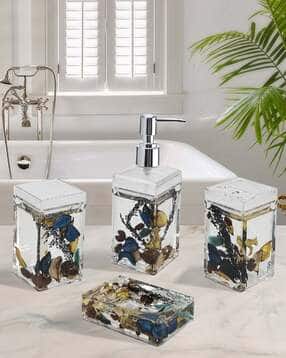 Floral Print Bathroom Accessories Set-image-32