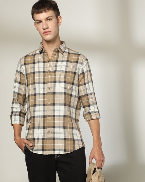 Men Checked Regular Fit Shirt