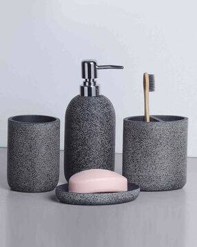 Striped Bathroom Accessories Set