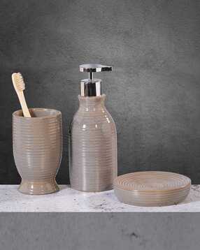 obsessions Striped Bathroom Accessories Set-picture-11