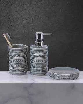 obsessions Printed Ceramic Bathroom Accessories Set-picture-23