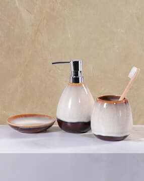 obsessions Printed Ceramic Bathroom Accessories Set-picture-46