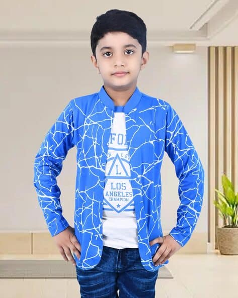 Buy Blue Tshirts for Boys by Jam Sugar Online - Technical View