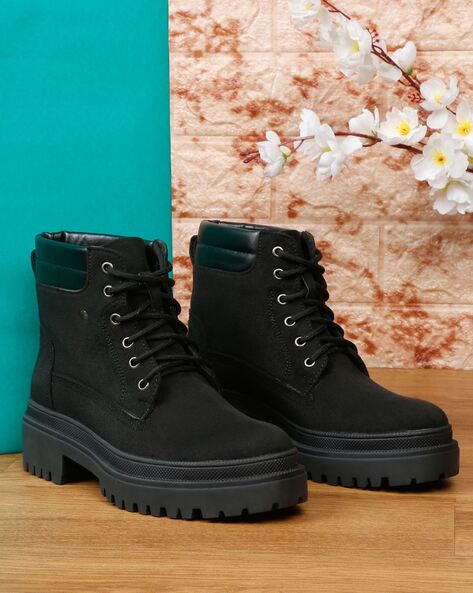 Women Ankle Length Lace Up Boots