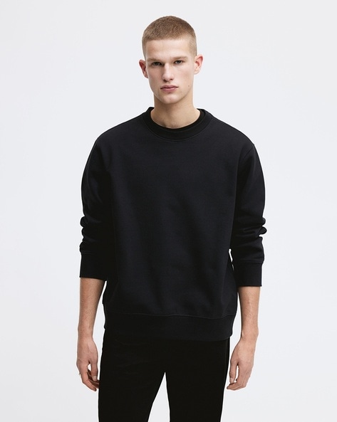 H and m fashion black sweatshirt