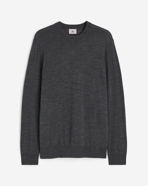 Mens slim fit merino wool sweater hotsell