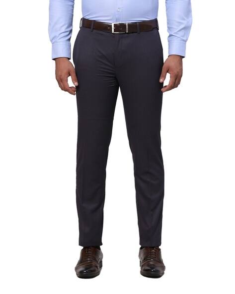 RAYMOND Men Slim Fit Pants with Insert Pockets