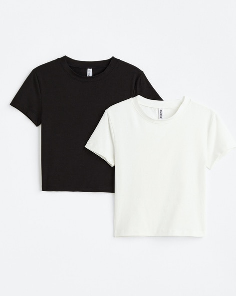 Women Pack of 2 Cropped T-Shirts