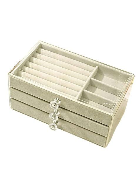 Cortina Eyelet Curtain Jewellery Organiser with Divider Container