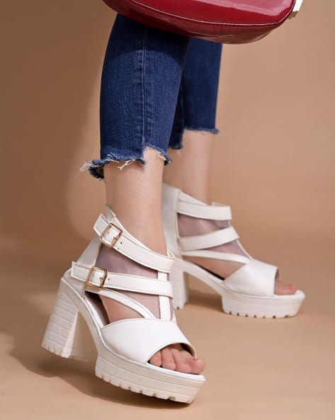 Women Open-Toe Chunky Heeled Sandals