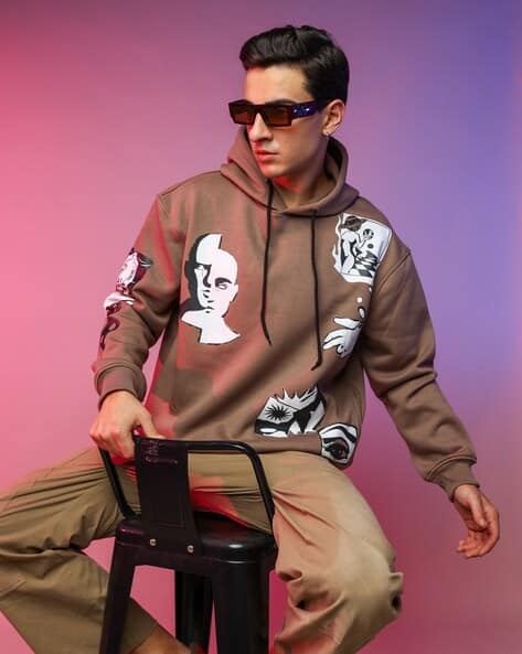 Buy Brown Sweatshirt Hoodies for Men by UNRL Online